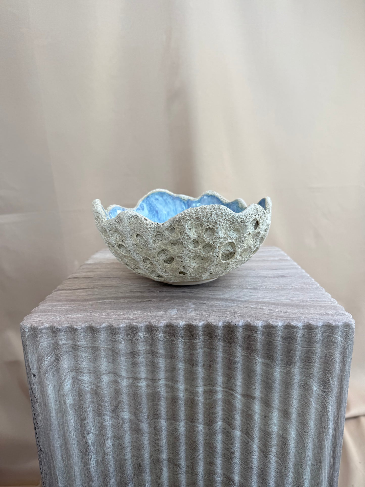 Blå agat skål ø 19 cm - 059